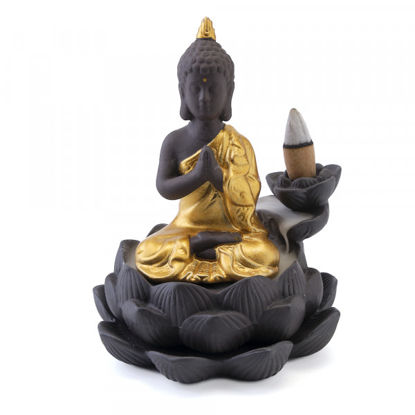 Halter Buddha für Rückfluss-Räucherkegel