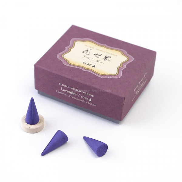 Shoyeido Räucherkegel Floral World Lavendel  - Shoyeido Floral World incense cones Lavender